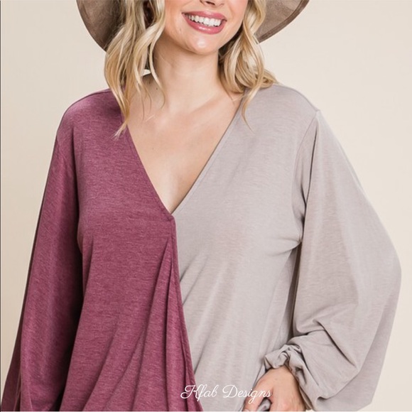 Gorgeous💜Raspberry+wheat crossover top2stu… - Picture 5 of 6